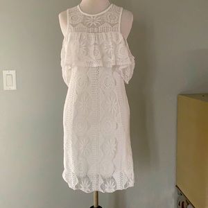 Miami White Lace Off Shoulder Mini Dress